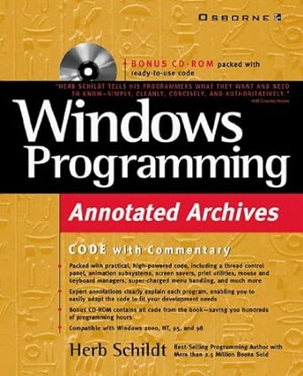 windows programming annotated archives 1st edition herbert schildt 0072121238, 978-0072121230