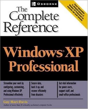 the complete reference windows xp professional 1st edition guy hart davis 007222665x, 978-0072226652