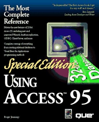 the most complete reference using access for windows 95 special edition 1st edition roger jennings