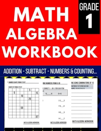 grade 1 math algebra workbook 1st edition joan school 979-8441882781