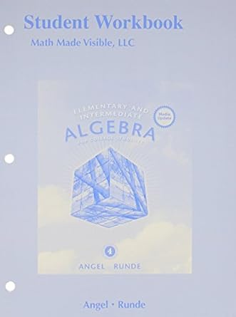 student workbook for elementary and intermediate algebra for college students media update 4th edition allen