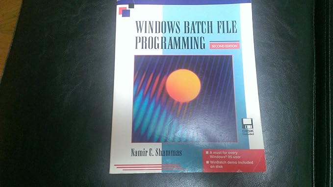 windows batch file programming/book and disk 1st edition namir clement shammas 0079120482, 978-0079120489