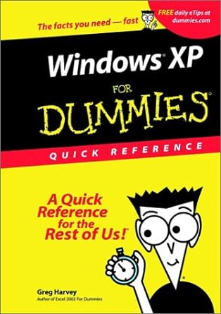 windows xp for dummies quick reference 1st edition greg harvey 0764508970, 978-0764508974