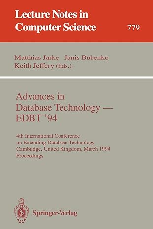 advances in database technology edbt 94 4th international conference on extending database technology