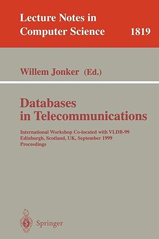 databases in telecommunications international workshop co located with vldb 99 edinburgh scotland uk
