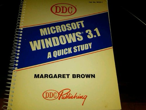microsoft windows 3 1 a quick study 1st edition margaret brown 1562430815, 978-1562430818