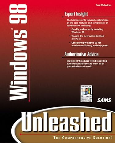 windows 98 unleashed 1st edition paul mcfedries 0672312352, 978-0672312359