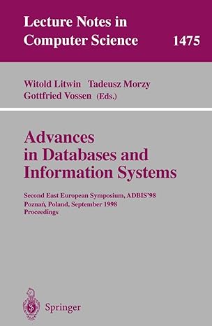 advances in databases and information systems second east european symposium adbis 98 poznan poland september
