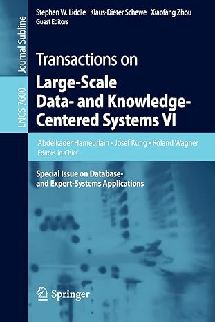 transactions on large scale data and knowledge centered systems vi special issue on database and expert