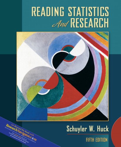 reading statistics and research 5th edition schuyler w huck 0205510671, 9780205510672