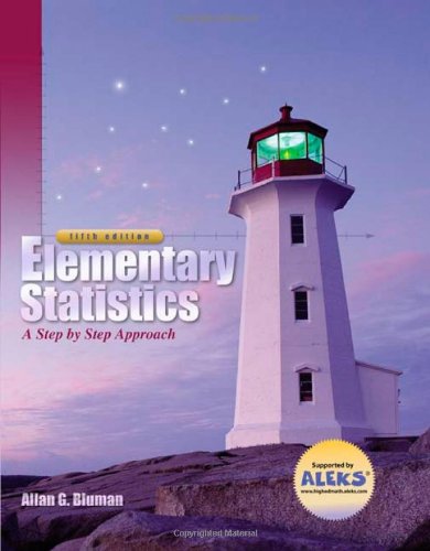 elementary statistics a step by step approach 5th edition allan g. bluman 0072549076, 9780072549072