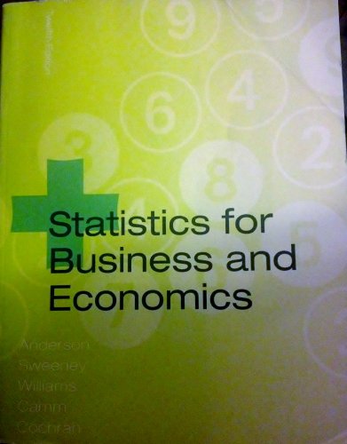 statistics for business and economics 12th edition anderson 1285890175, 9781285890173