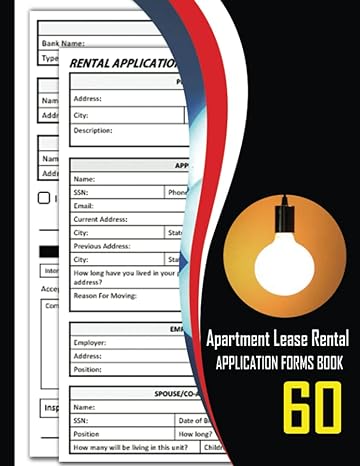 apartment lease rental application forms book tenant rent application sheets for real estate agents and