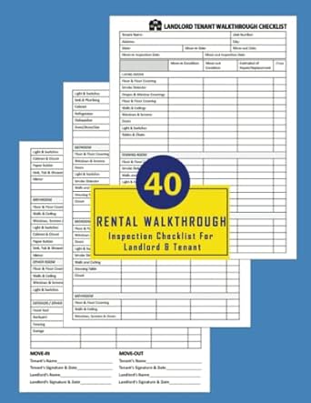 rental walkthrough checklist for landlord and tenant pre lease and post lease inspection forms for logging