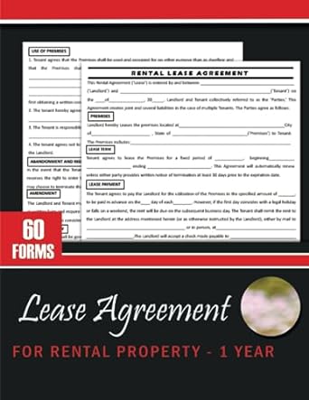 lease agreement for rental property 1 year 1st edition burton molina d b0cfx7yb3c