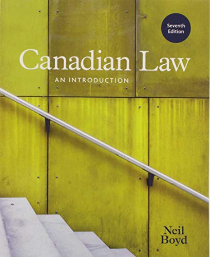 canadian law an introduction 7th edition neil boyd 0176724427, 9780176724429