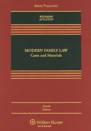 modern family law cases and materials 4th edition d kelly weisberg , susan frelich appleton 0735584648,