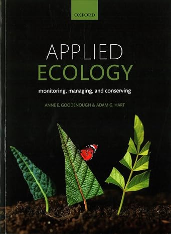 applied ecology monitoring managing and conserving 1st edition anne goodenough, adam hart 0198723288,