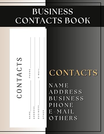 business contacts book keep track of contacts name address business phone number email and other details 1st
