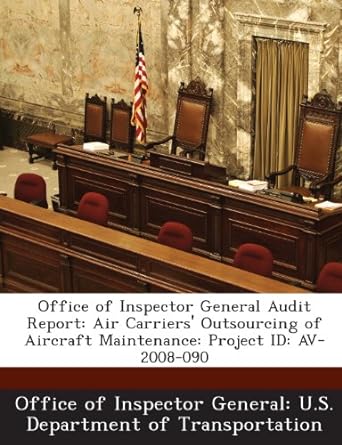 office of inspector general audit report air carriers outsourcing of aircraft maintenance project id av 2008