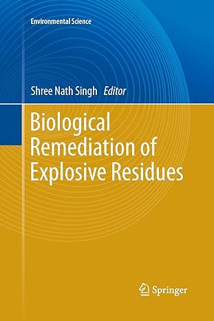 biological remediation of explosive residues 1st edition shree nath singh 3319033697, 978-3319033693