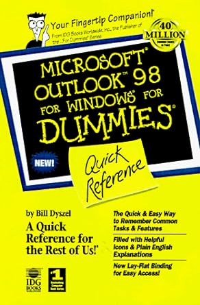 microsoft outlook 98 for windows for dummies quick reference 1st edition bill dyszel 0764503944,