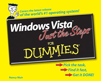 windows vista just the steps for dummies 1st edition nancy c muir 0471786853, 978-0471786856