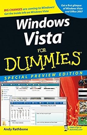windows vista for dummies special preview edition 1st edition andy rathbone 0470050918, 978-0470050910