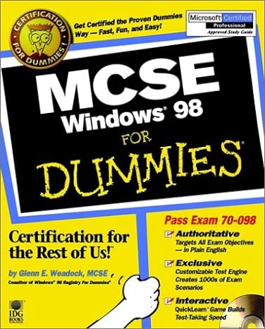 mcse windows 98 for dummies 1st edition glenn e weadock 0764504835, 978-0764504839