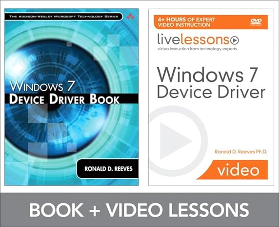 windows 7 device driver 1st edition ronald d reeves 0132100002, 978-0132100007