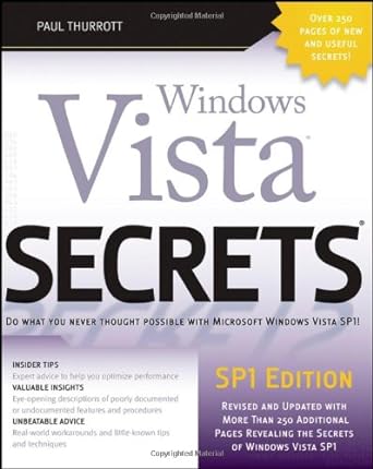windows vista secrets 2nd edition paul thurrott 0470242000, 978-0470242001
