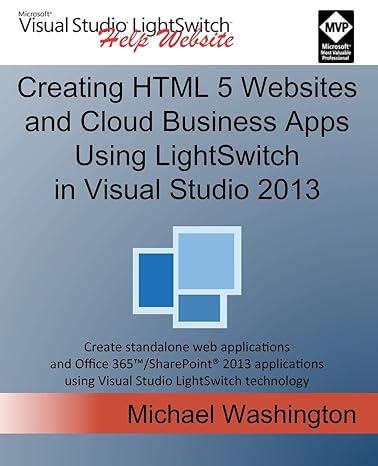creating html 5 websites and cloud business apps using lightswitch in visual studio 2013 create standalone