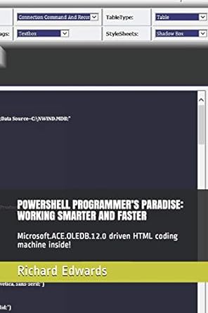 powershell programmers paradise working smarter and faster microsoft ace oledb 12 0 driven html coding