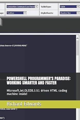 powershell programmers paradise working smarter and faster microsoft jet oledb 3 51 driven html coding
