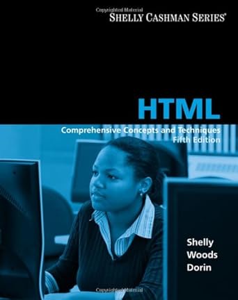 html comprehensive concepts and techniques 5th edition gary b shelly ,denise m woods ,william j dorin
