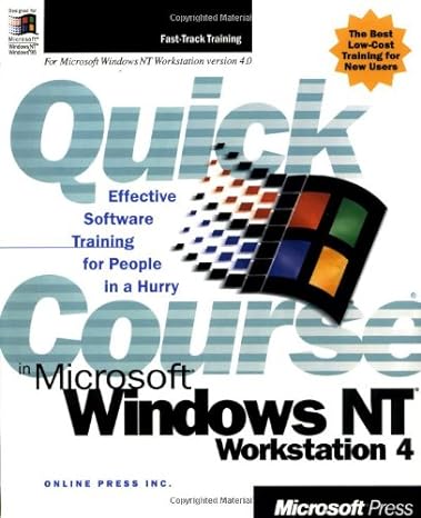 microsoft windows nt workstation 4 1st edition inc online press 1572318430, 978-1572318434