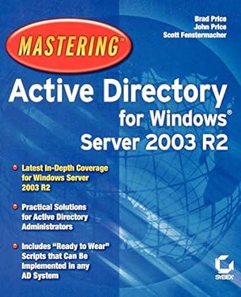 master active directory for windows server 2003 r2 1st edition brad price ,john price 0782144411,