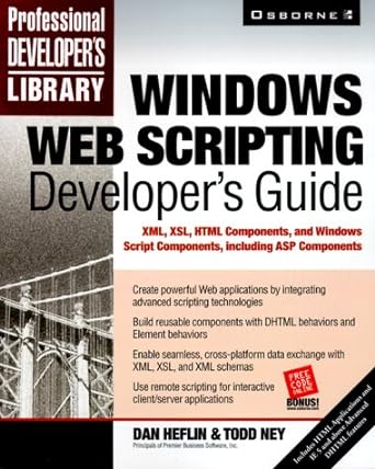 windows web scripting developers guide 1st edition dan heflin ,todd ney 0072122803, 978-0072122800