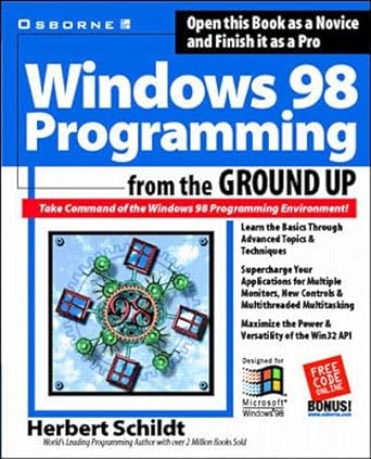 windows 98 programming from the ground up 1st edition herbert schildt 0078823064, 978-0078823060