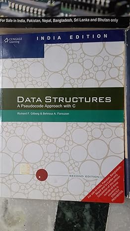 data structures a pseudocode approach with c 2nd edition gilberg forouzan 8131503143, 978-8131503140