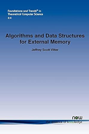 algorithms and data structures for external memory in theoretical computer science 1st edition associate