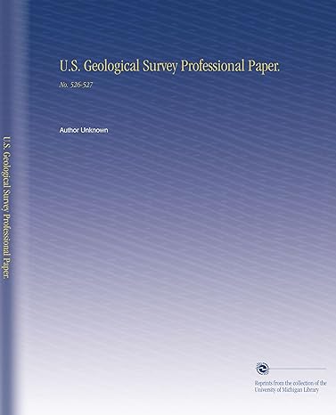 u s geological survey professional paper 1st edition author unknown b002jvxzxc