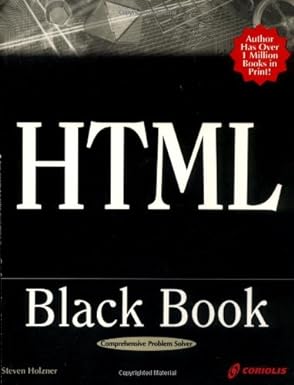 html black book 1st edition steve holzner ,steven holzner 1932111301, 978-1932111309