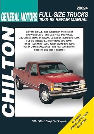 general motors full size trucks1938 1998 repair manual chilton 1st edition chilton 0801991021, 978-0801991028