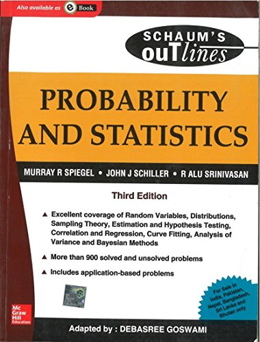 probability and statistics 3rd edition spiegel 0070151547, 9780070151543
