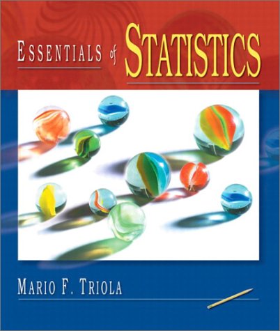essentials of statistics 1st edition mario f triola 0201741180, 9780201741186