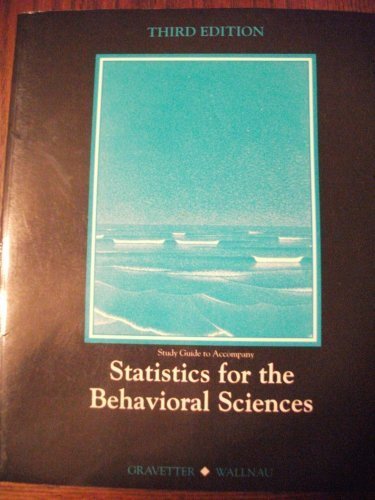 statistics for the behavioral sciences 3rd edition gravette 0314002073, 9780314002075