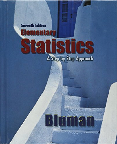 elementary statistics a step by step approach 7th edition allan g. bluman 0070091803, 9780070091801