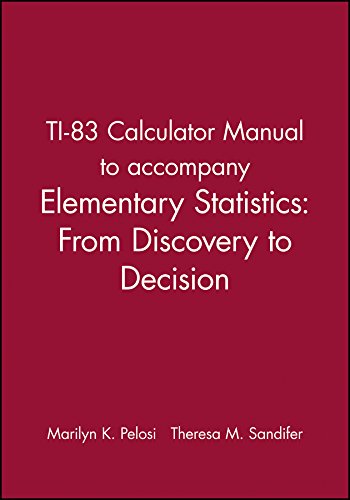 ti 83 calculator manual to accompany elementary statistics from discovery to decision 1st edition marilyn k