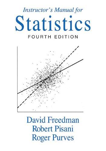 instructors manual for statistics 4th edition freedman , pisani 0393930122, 9780393930122